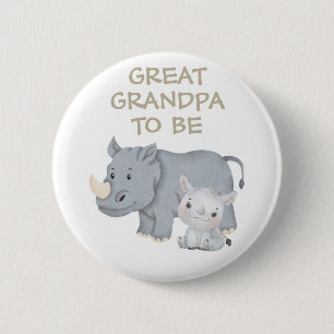 Great Grandpa to be Baby Shower Button Wild One