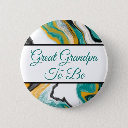 Great Grandpa To Be  Boys  Baby Shower   Button