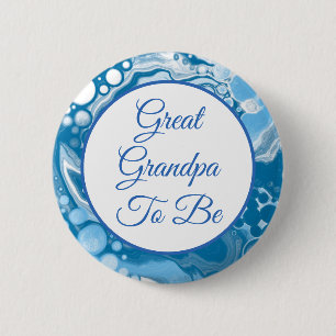 Great Grandpa To Be   Boy's  Baby Shower    Button