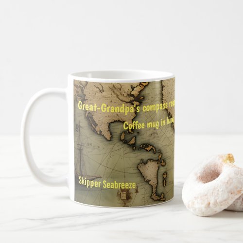 Great_Grandpas Voyage Nautical Map  Coffee Mug