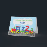 Great Grandson 2nd Birthday Colorful Train Track Card<br><div class="desc">With the customization option,  this card would be the perfect choice to give once a dear great grandson celebrates a 2nd birthday. He will be surprised to see his name on the cover once you give him this.</div>