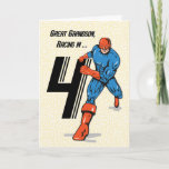 Great Grandson 4th Birthday Superhero Card<br><div class="desc">A big celebration is about to happen in just a few days more. It will be you great grandson’s 4th birthday and you want to make it special for him. Make it special by gifting him with this card that tells him that he is a superhero to his family and...</div>