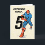 Great Grandson 5th Birthday Superhero Card<br><div class="desc">If you are looking to surprise your dearest great grandson on the celebration of his 5th birthday which is arriving very then you should already be getting your hands on this superhero card so you can surprise him with this that has a special message for him.</div>
