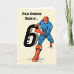 Great Grandson 6th Birthday Superhero Card<br><div class="desc">A fun and happy day will arrive soon as your cute great grandson is ready to turn six years old. I will surely be a nice idea to gift him with this card featuring an adored superhero on the front. Giving him this will definitely make his day.</div>
