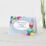 Great Grandson Birthday Balloons Card<br><div class="desc">Let your Great Grandson know how special he is with this bright and fun birthday card. Celebrate his day with a cheerful and warm message that will surely delight him!</div>