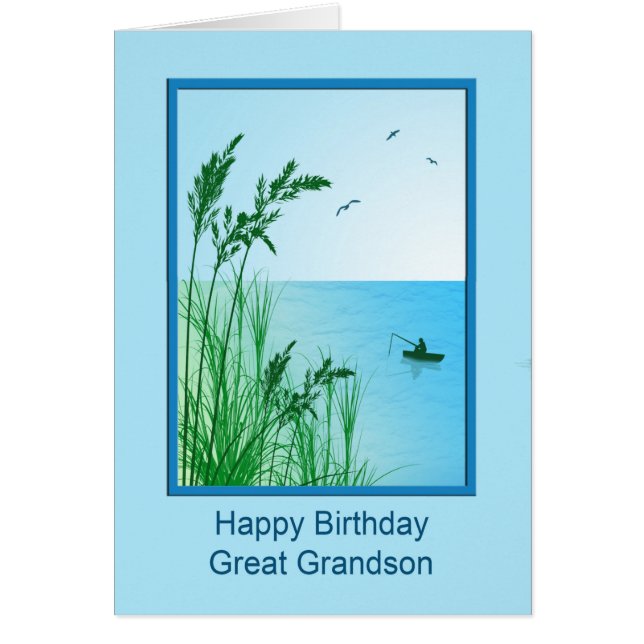 Great Grandson Birthday Sea Fishing (Front)