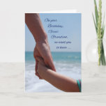 Great Grandson Child Birthday Holding Hands Beach Card<br><div class="desc">Celebrate a special today with this card with an adult holding a child’s hand on the cover. A beautiful card to send birthday greetings to your cherished and loved great grandson today.</div>