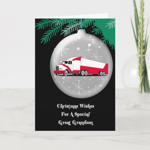Great Grandson Christmas Wishes Holiday Card