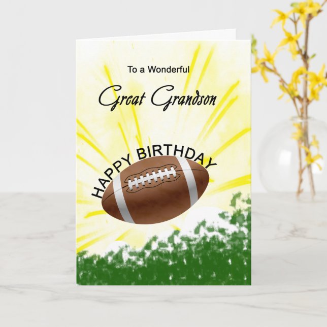 American Football Ball Happy Birthday Card