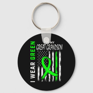 Great Grandson Kidney Disease Cerebral Palsy Aware Keychain