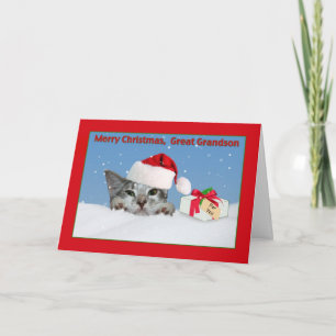 Great Grandson’s Kitten Christmas Card