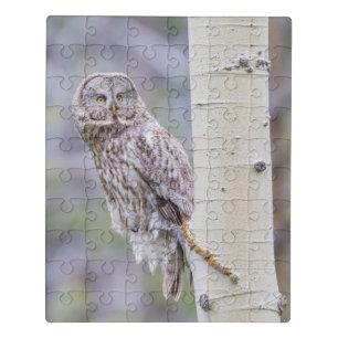 Great Gray Aspen Tree Branch Jigsaw Puzzle