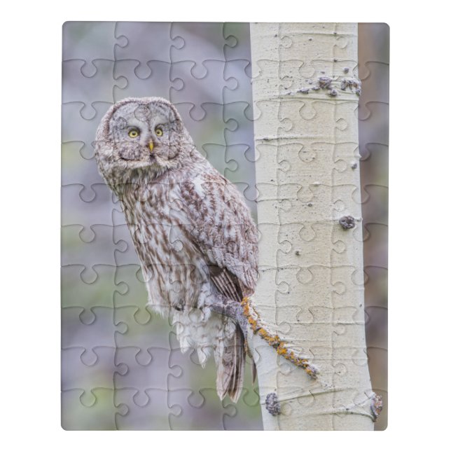 Great Gray Aspen Tree Branch Jigsaw Puzzle (Puzzle Vertical)