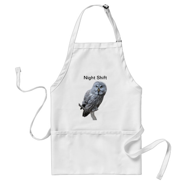 Great Gray Owl Adult Apron (Front)