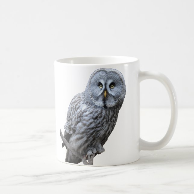 Great Gray Owl Coffee Mug (Right)
