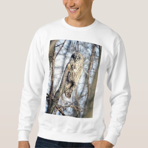 Great Gray Owl - Creamy Brown Watcher Sweatshirt