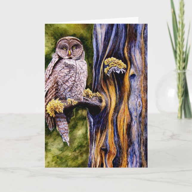 Great Gray Owl, Greeting Card (Front)
