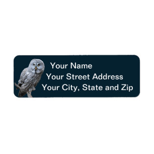 Great Gray Owl Label