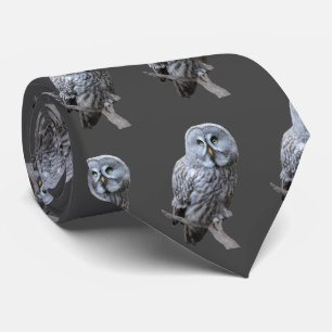 Great Gray Owl Neck Tie