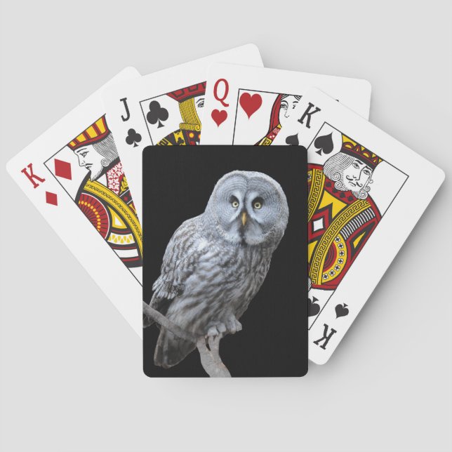 Great Gray Owl Poker Cards (Back)