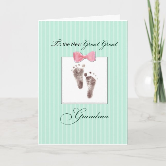 Great Great Grandma of Great Great Granddaughter Card (Front)