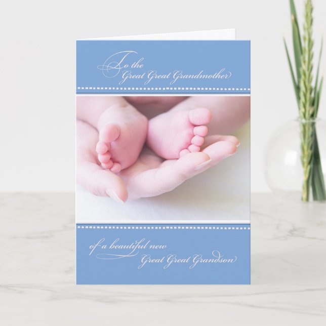 Great Great Grandmother/New Great Great Grandson Card (Front)