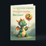 Great Great Grandson 2nd Birthday Cute Dragon Card<br><div class="desc">A joyful way to celebrate a rare and special bond,  this 2nd birthday card for your great great grandson features a lovable green dragon,  gentle colors,  and a bright orange balloon. A sweet,  magical design for a cherished little boy’s big day.</div>