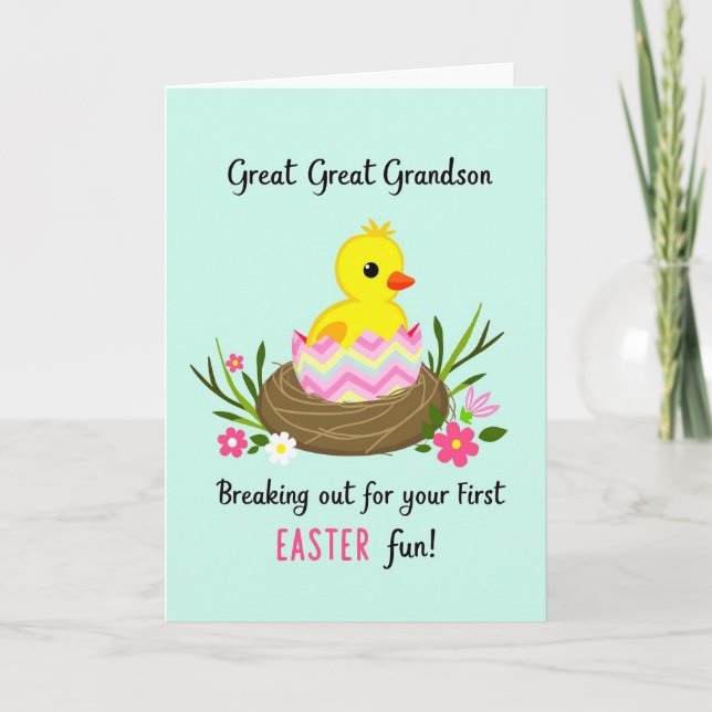 Great Great Grandson Easter Card (Front)