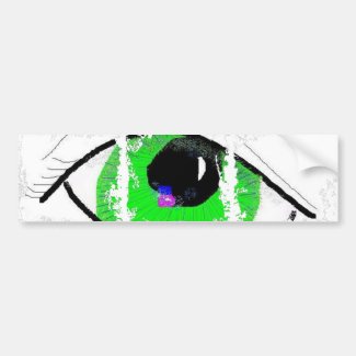 Great Green eye Bumper Sticker