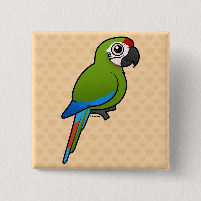 Great Green Macaw Button (Front)