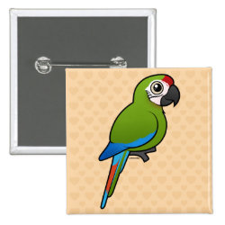 Birdorable Great Green Macaw Square Button