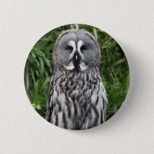 Great Grey Owl Button