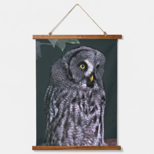 Great Grey Owl Halloween Wildlife Art Hanging Tapestry