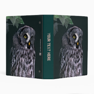 Great Grey Owl Halloween Wildlife Art Throw Blanke Mini Binder
