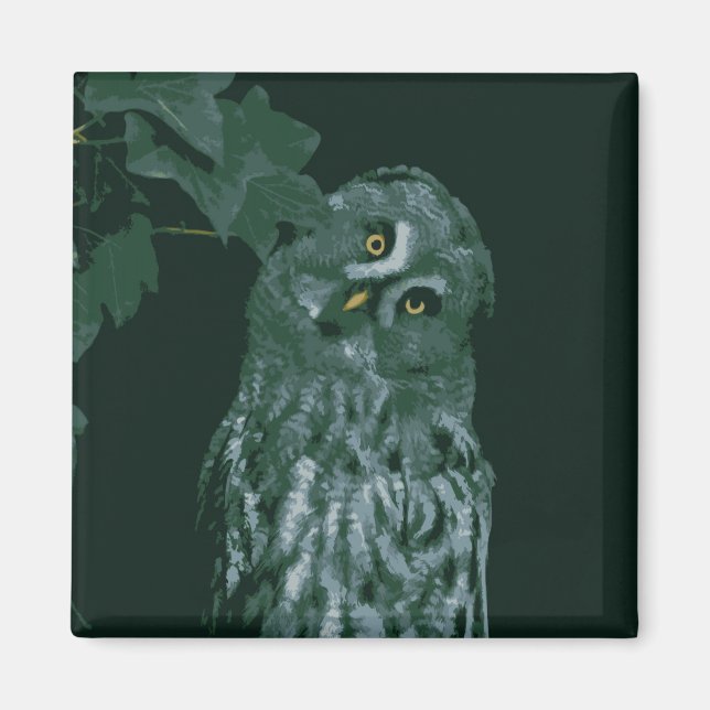 Great Grey Owl Magnet (Front)