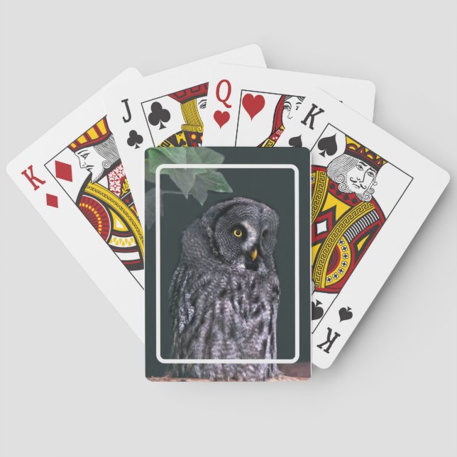 Great Grey Owl Poker Cards (Back)