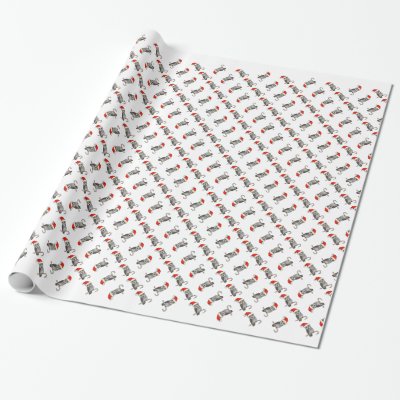 Great Grey Owl Santa Wrapping Paper