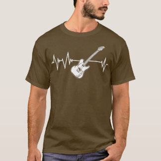 Great Guitar Heartbeat Gift Bass Guitarist  T-Shirt