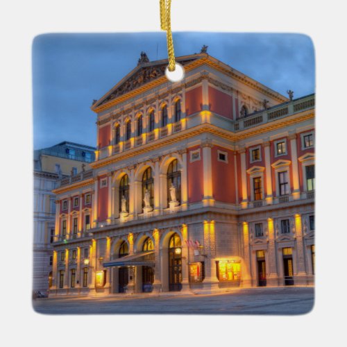 Great Hall of Wiener Musikverein Vienna Austria Ceramic Ornament