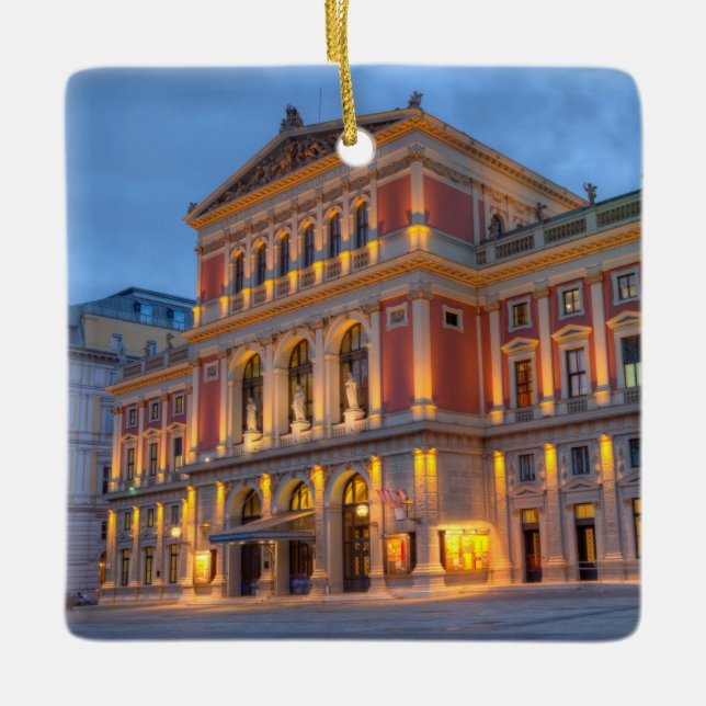 Great Hall of Wiener Musikverein, Vienna, Austria Ceramic Ornament (Front)