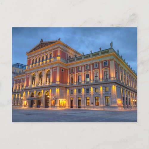 Great Hall of Wiener Musikverein Vienna Austria Postcard