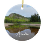Great Head Reflection at Sand Beach Ceramic Ornament