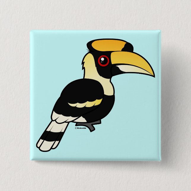 Great Hornbill Pinback Button (Front)