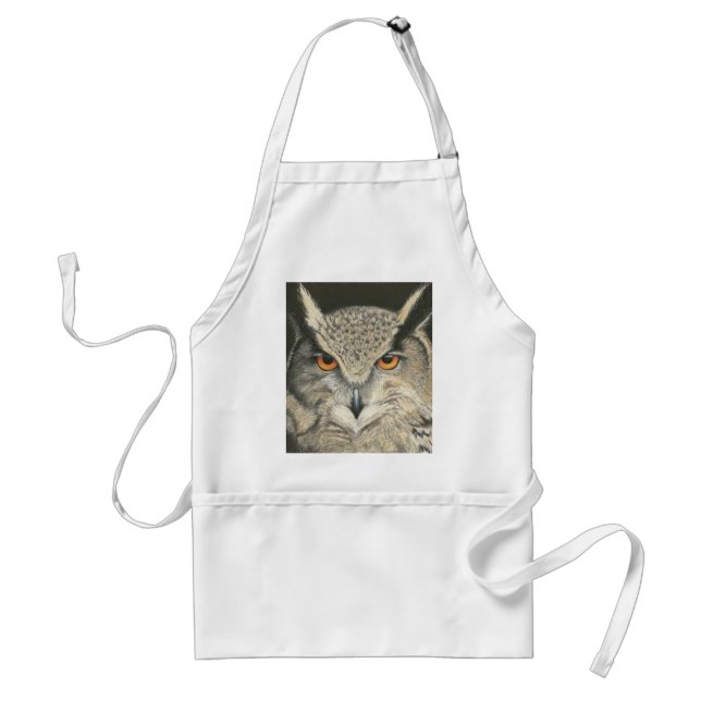 Great Horned Owl Adult Apron (Front)