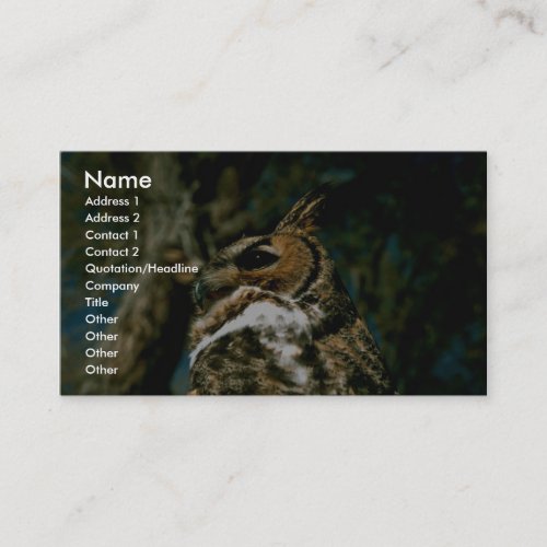 Great Horned Owl Business Cards
