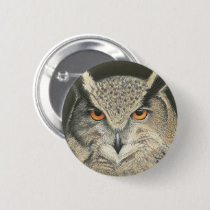 Great Horned Owl Button