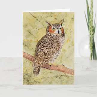 Great Horned Owl Card