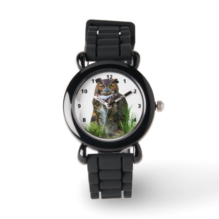 Great Horned Owl Customizable Watch