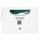 Great Horned Owl Drawing Cards (Back Horizontal)