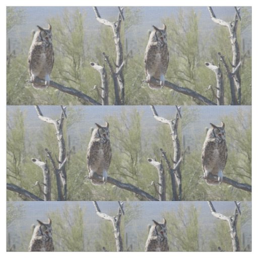 Great Horned Owl Fabric